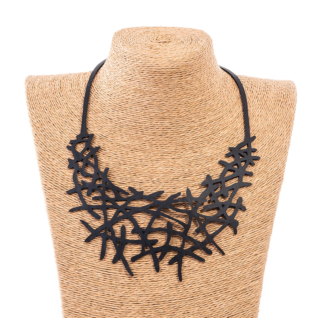 Alga Recycled Rubber Statement Necklace