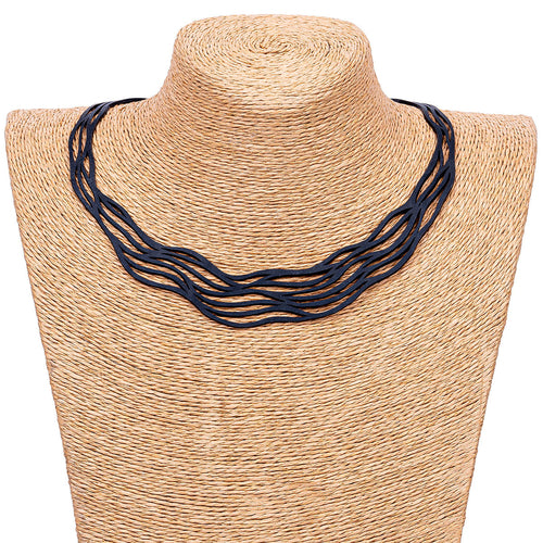 Flow Layered Recycled Rubber Necklace product view