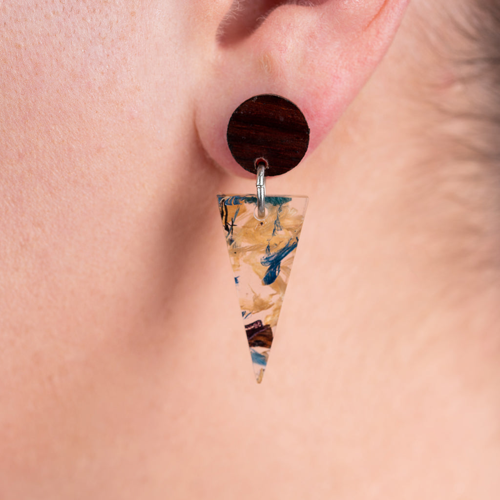 Shari Recycled Skateboard Resin Earrings product view