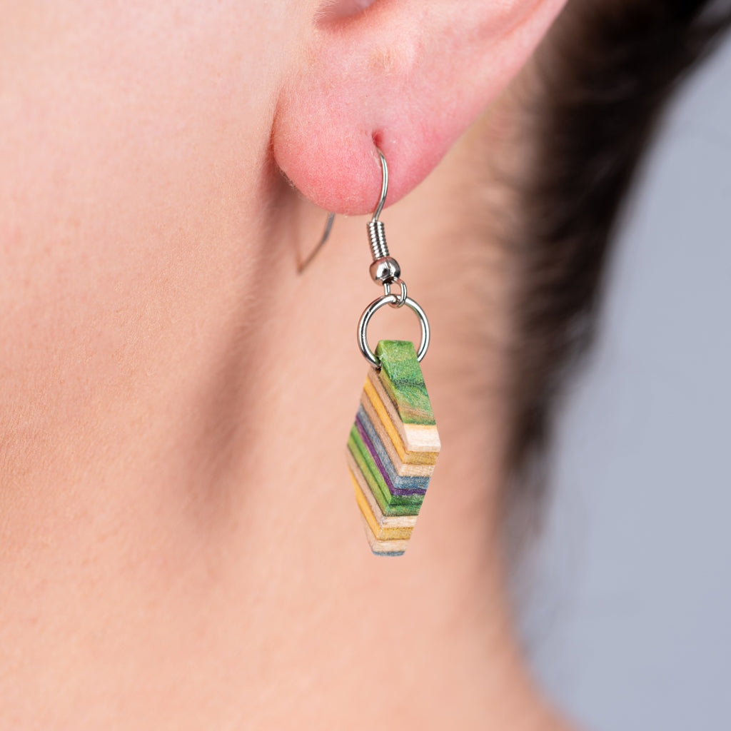 Kite Recycled Skateboard Drop Earrings product view