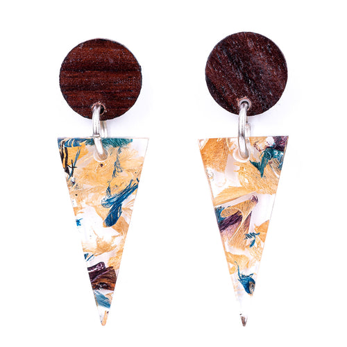 Shari Recycled Skateboard Resin Earrings product view