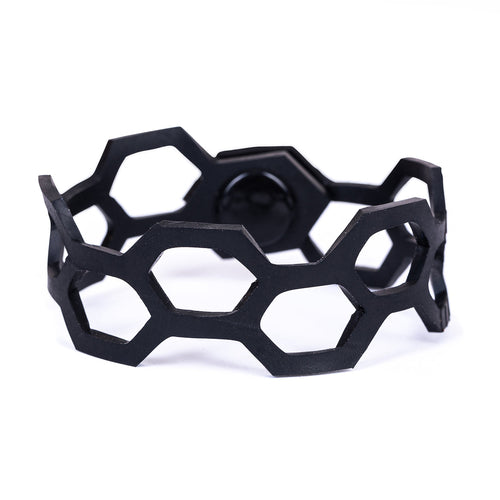 Belinda Geometric Recycled Rubber Bracelet product view