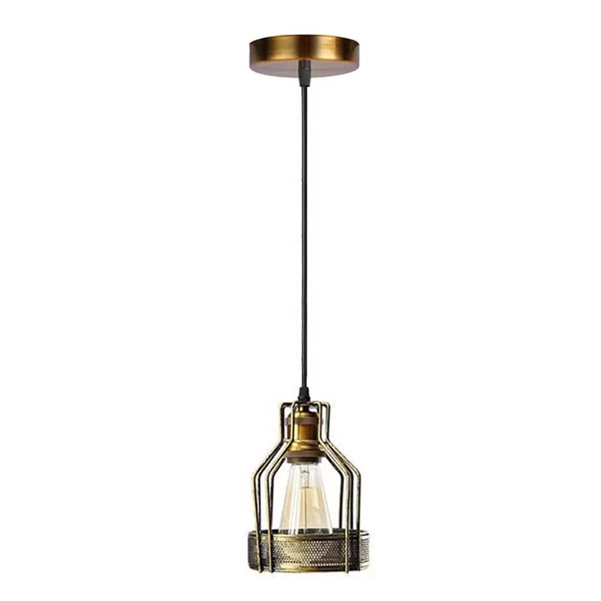 Lampshade Modern Ceiling Pendant Brass Chandelier Light