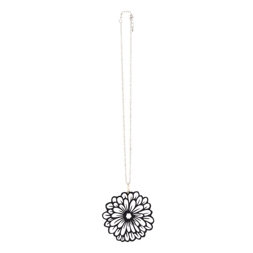 Pretty Peony Rubber Pendant Necklace