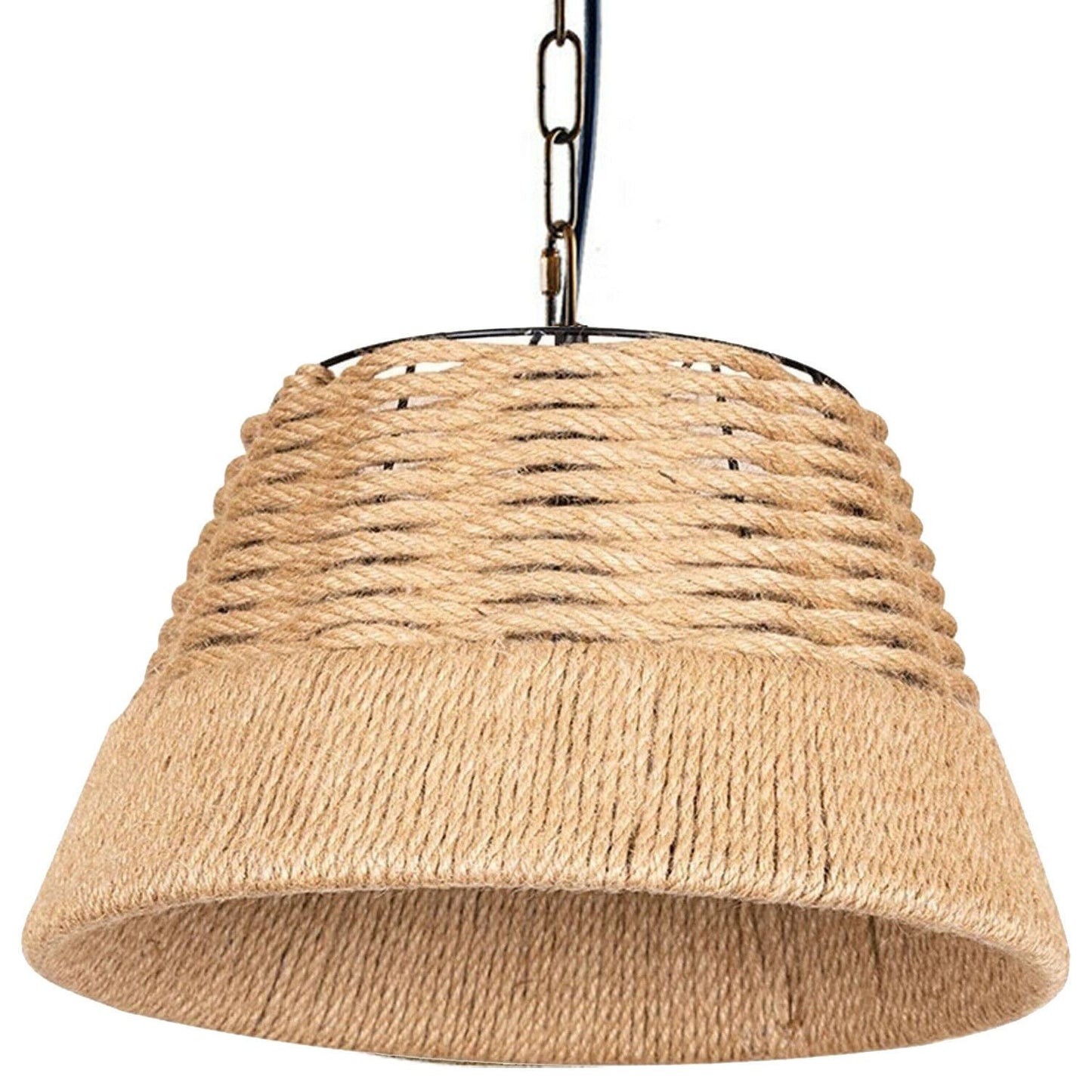 Basket Shape Ceiling Pendant Light Hemp Rope Hanging Light E27 Lamp