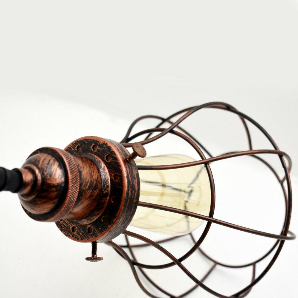 Vintage 3-Light Metal Cage Pendant