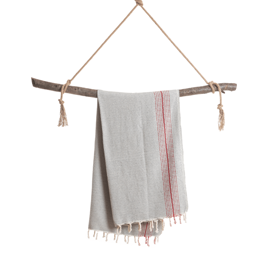 Beach Spa Turkish Hammam Towel Amada Grey