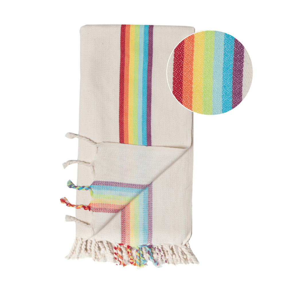 Beach Spa Turkish Hammam Towel Bambou Rainbow