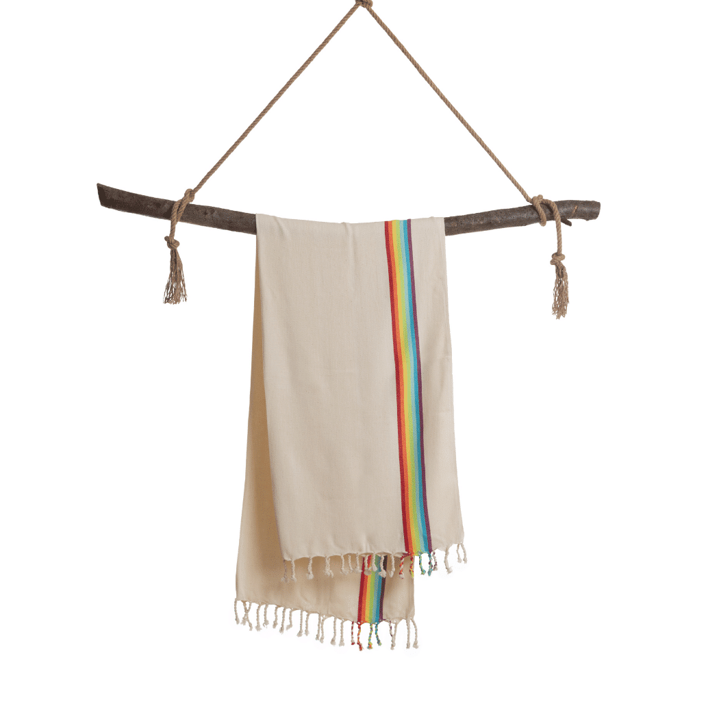 Beach Spa Turkish Hammam Towel Bambou Rainbow