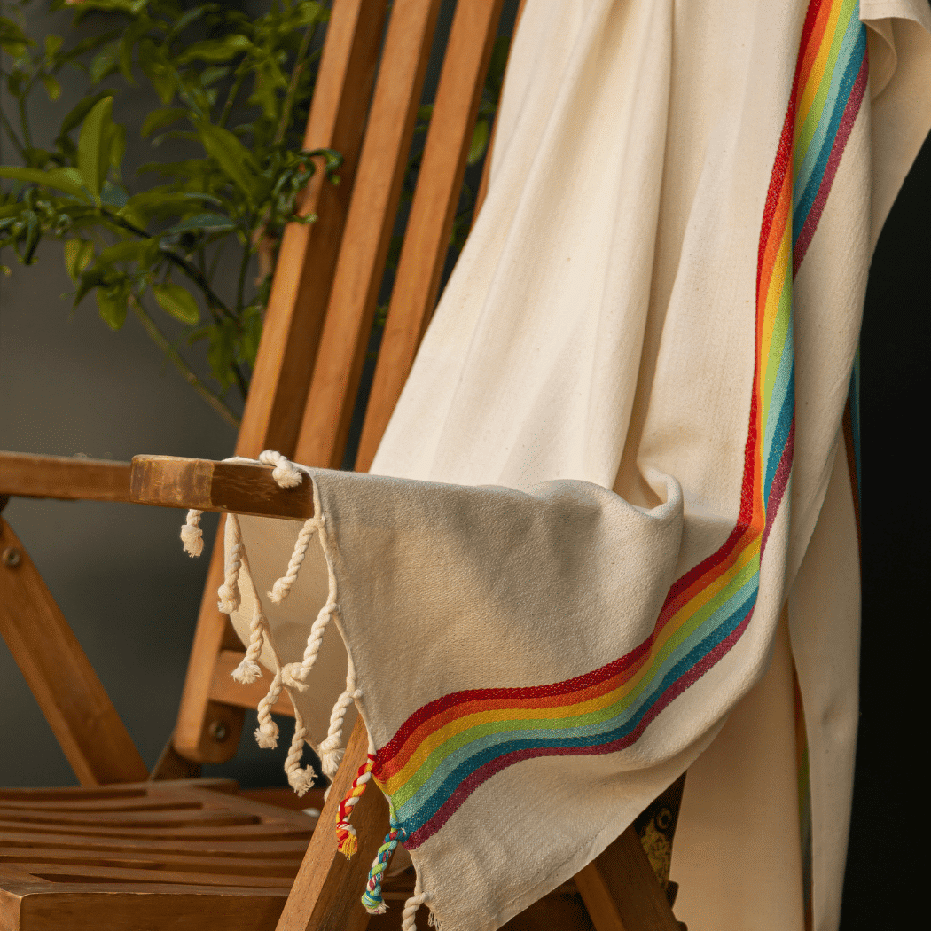 Beach Spa Turkish Hammam Towel Bambou Rainbow