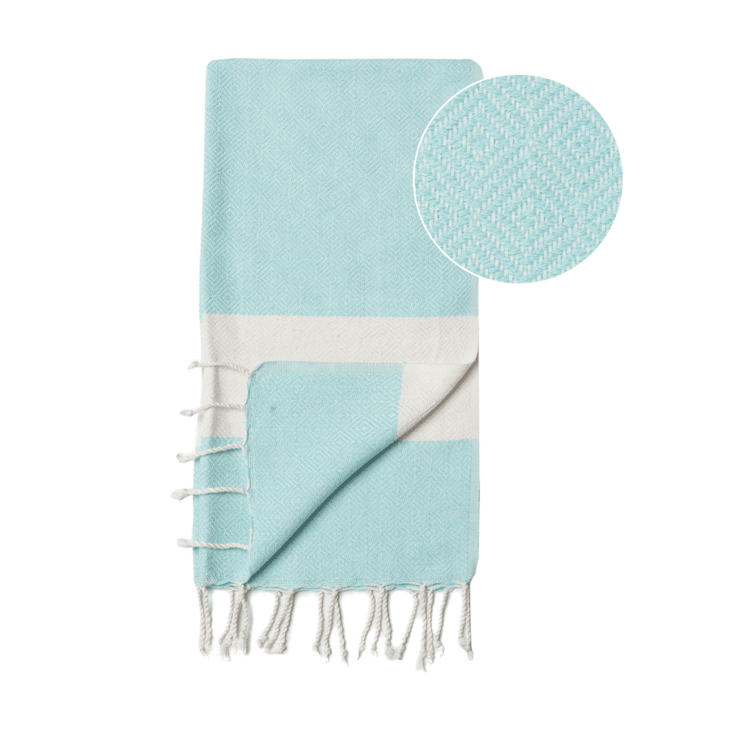 Beach Spa Turkish Hammam Towel Diamant Mint