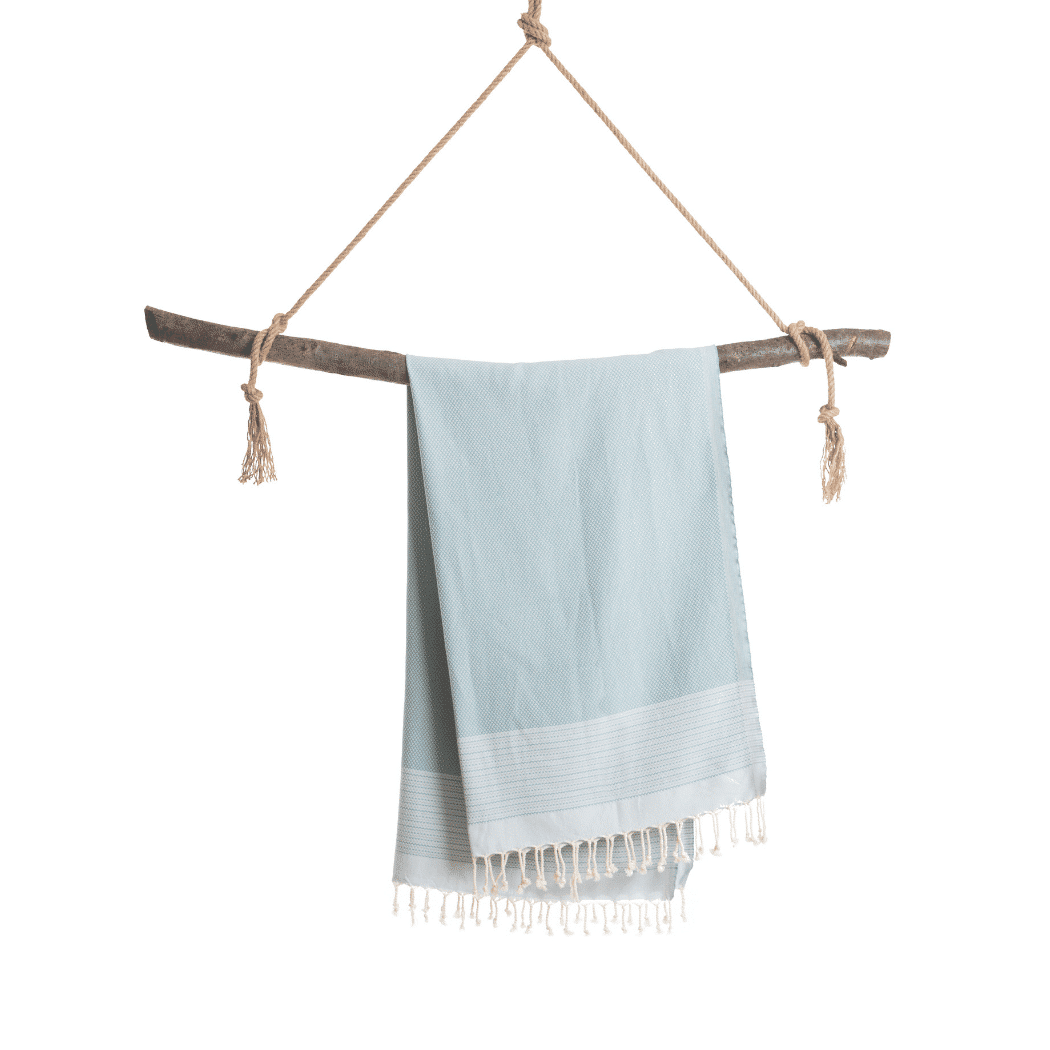 Beach Spa Turkish Hammam Towel Mint/Light Blue