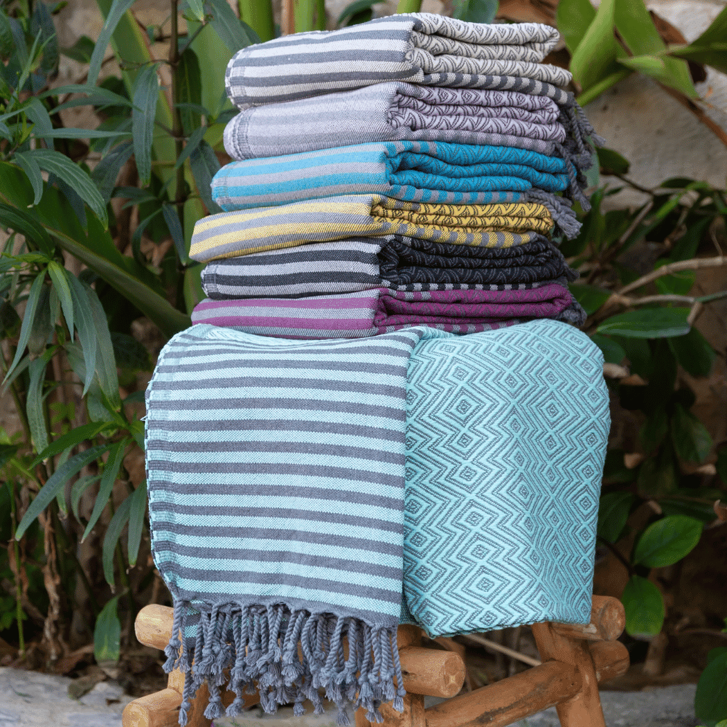 Beach Spa Turkish Hammam Towel Sahara Turquoise