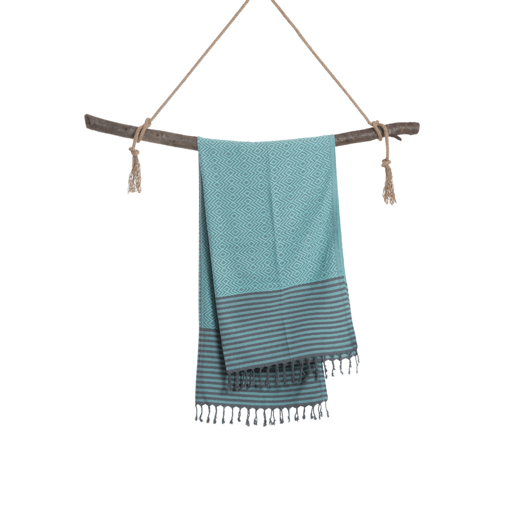 Beach Spa Turkish Hammam Towel Sahara Mint