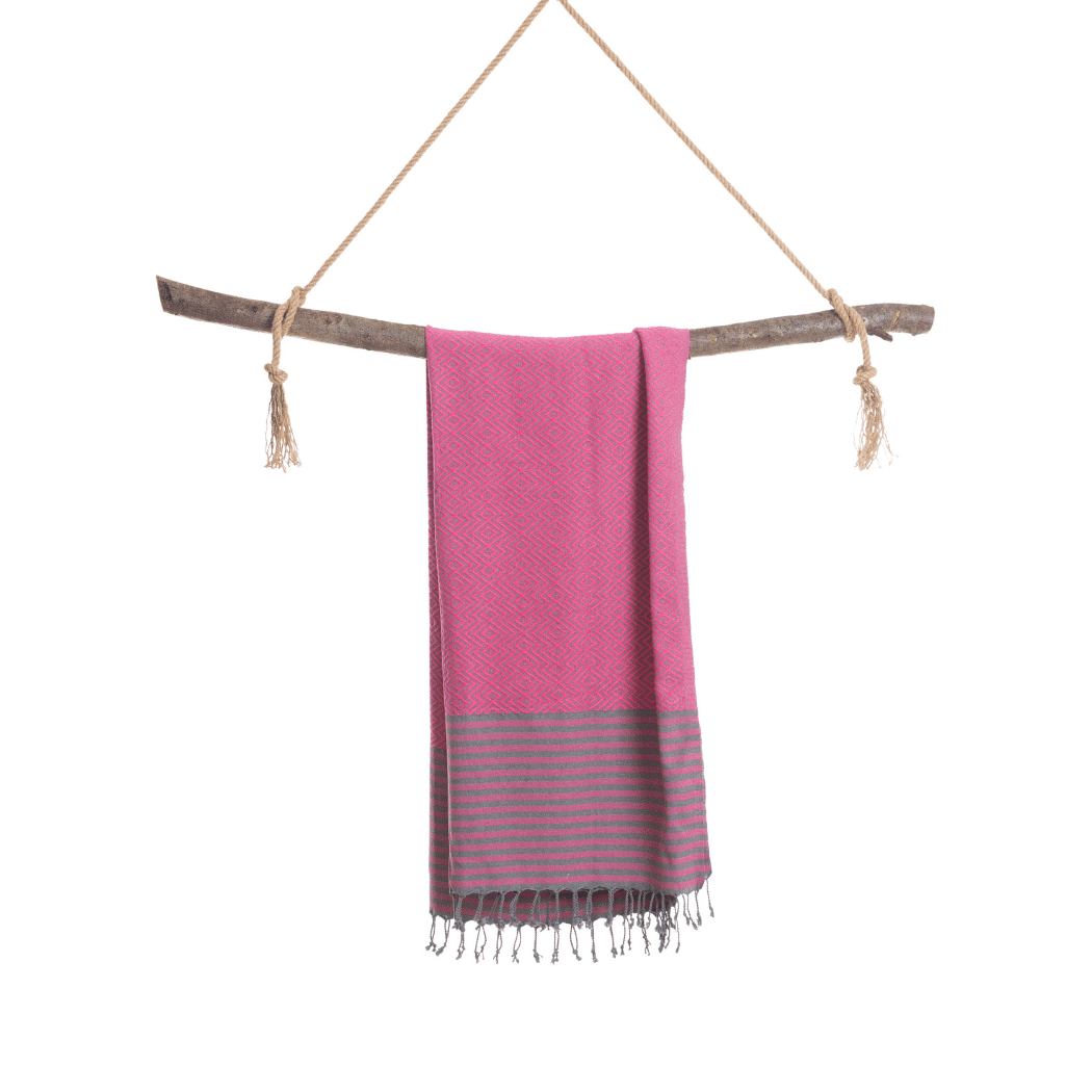 Beach Spa Turkish Hammam Towel Sahara Cherry Red