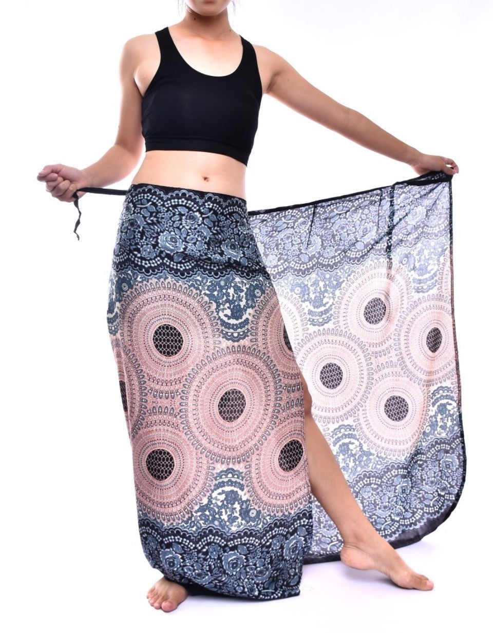 Boho Light Pink & White Sun Glow Sarong Super Soft 150cm x 110cm