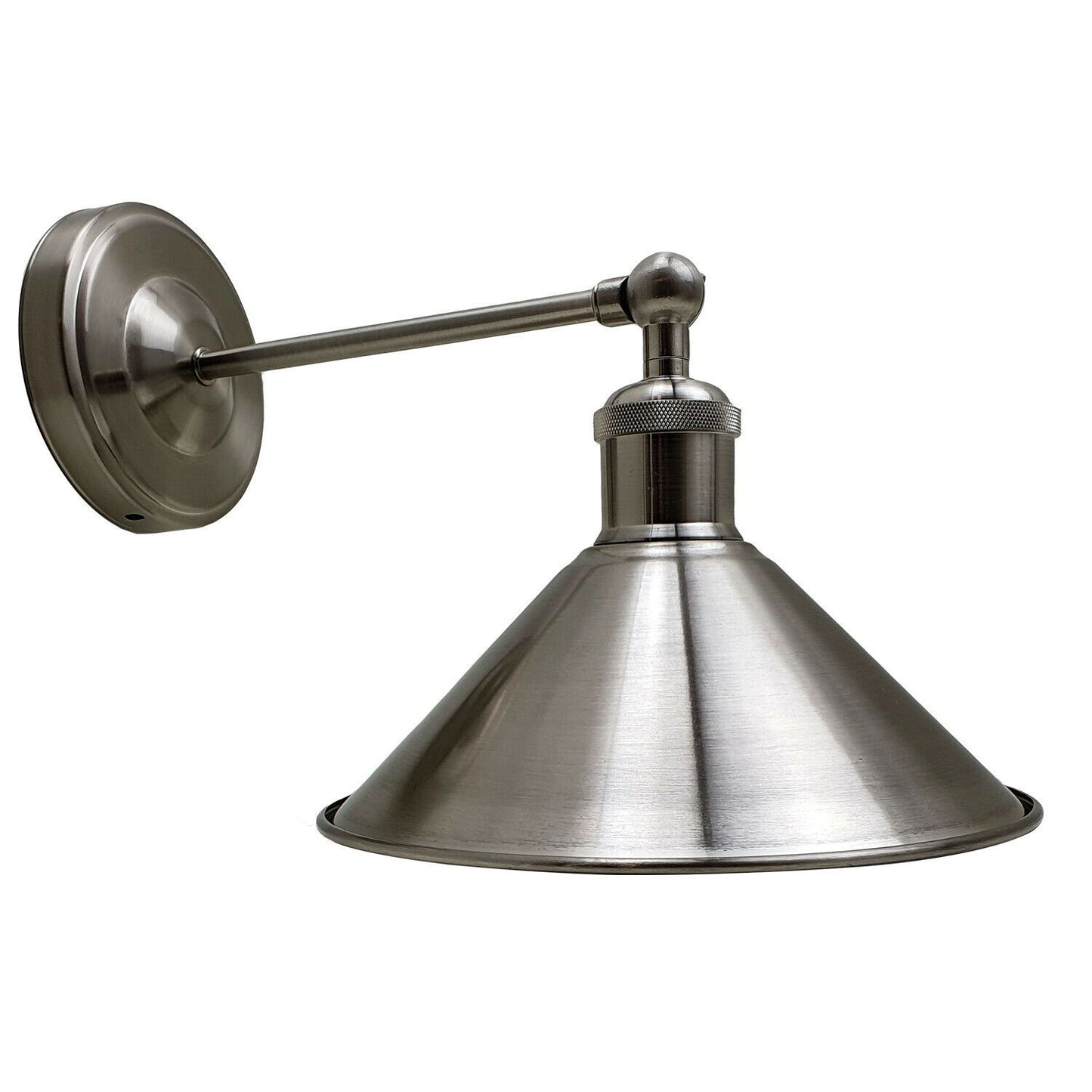 Industrial Wall Mounted Lights Satin Nickel Wall Light with Free