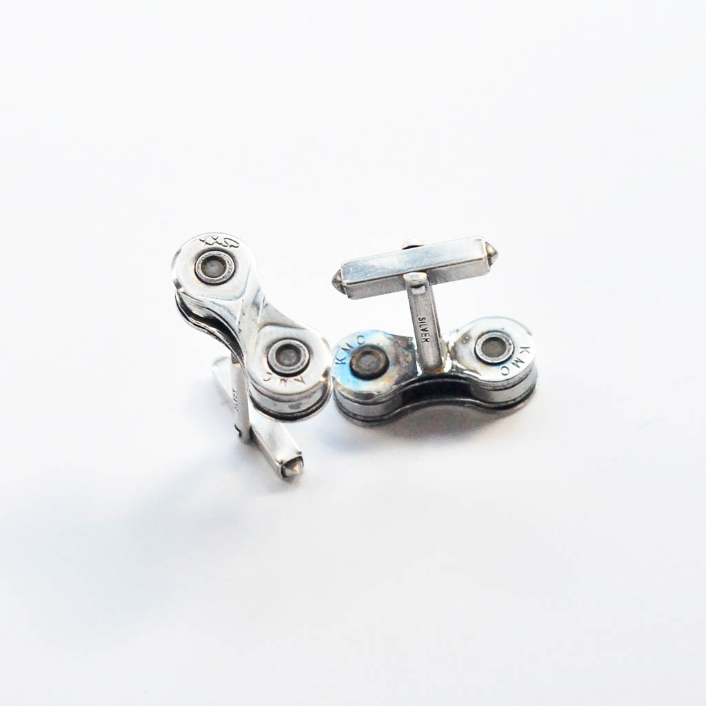 Recycled Bike Chain Cufflinks