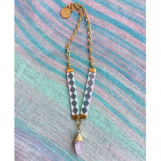 Soleil St Tropez Rose Quartz Necklace