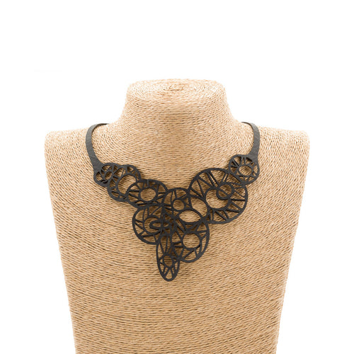 Stellar Geometric Recycled Rubber Necklace product view