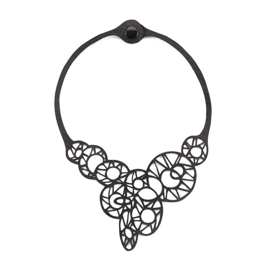 Stellar Geometric Recycled Rubber Necklace