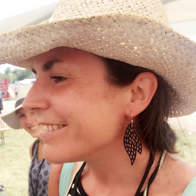 Sunburst Recycled Rubber Earrings product view