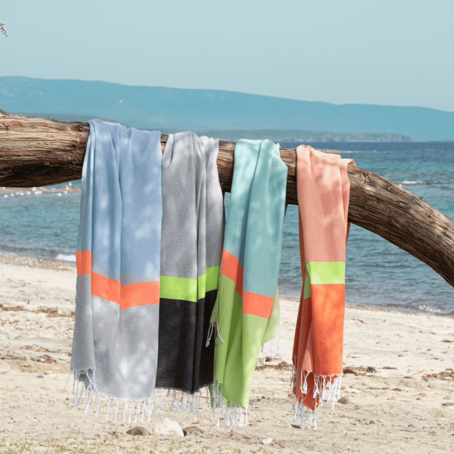 Two-in-One Beach Towel Bag Grey - Black with Gift Box