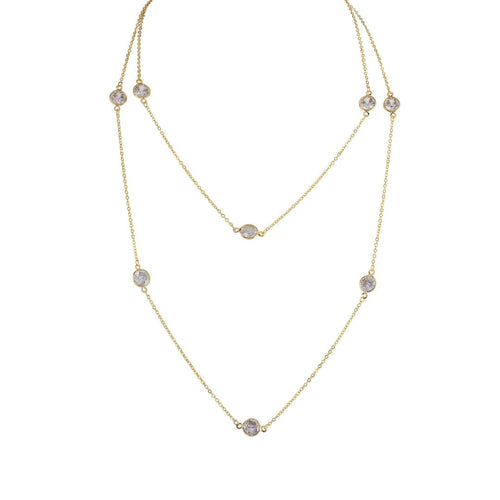 loveRocks CZ Chanelle Set Super Long Chain Necklace