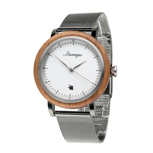 Waidzeit Grapevine Wine Barrel Mesh Gentlemen watch