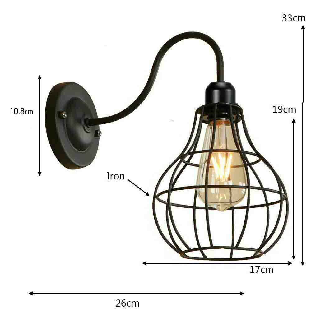 The Dock Light Collection Black Cage Wall Lights