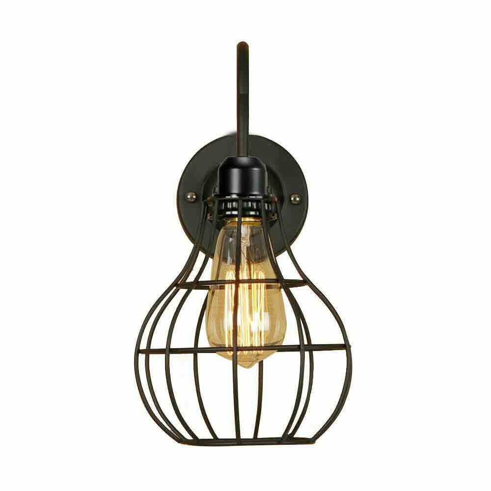 The Dock Light Collection Black Cage Wall Lights