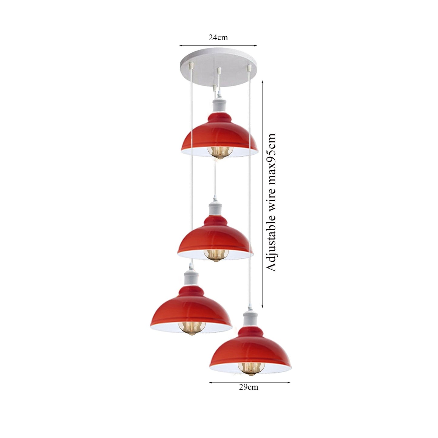 Kitchen Pendant Light Bar Décor Lamp Modern Red Ceiling Lights