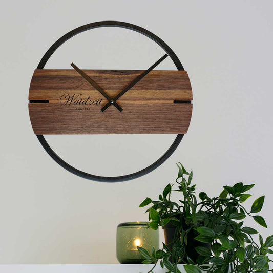 Waidzeit Wall Clock Novum walnut