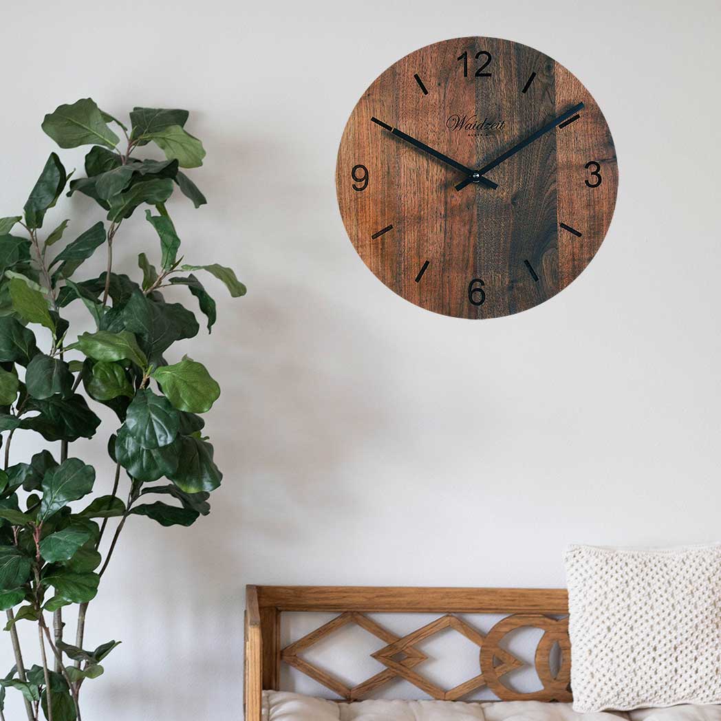 Waidzeit Wall Clock Tempus Walnut