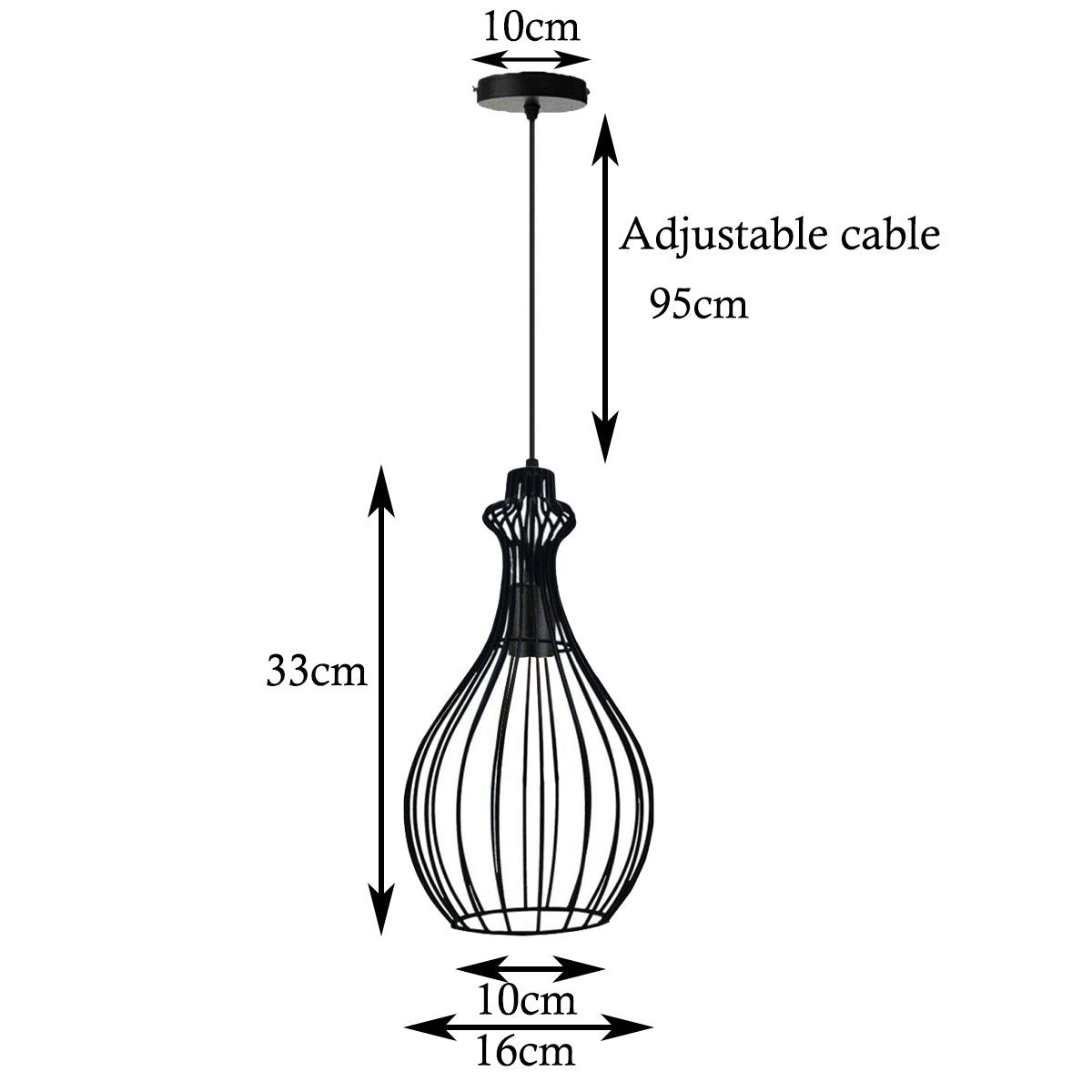 Ceiling Pendant Light Industrial Retro Vintage Pendant Black Color