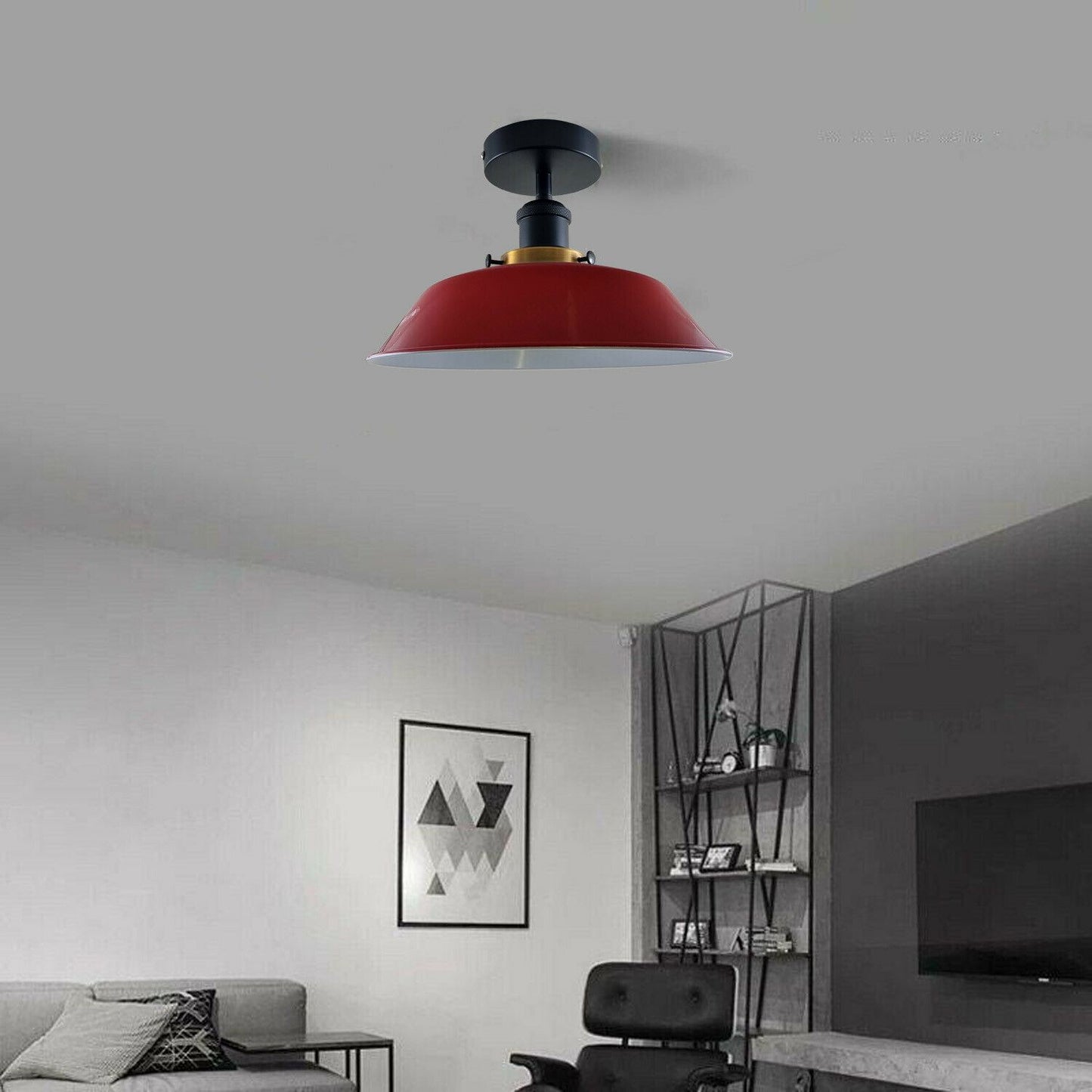 Modern Ceiling Light Fitting Flush Mount Light Metal Shade