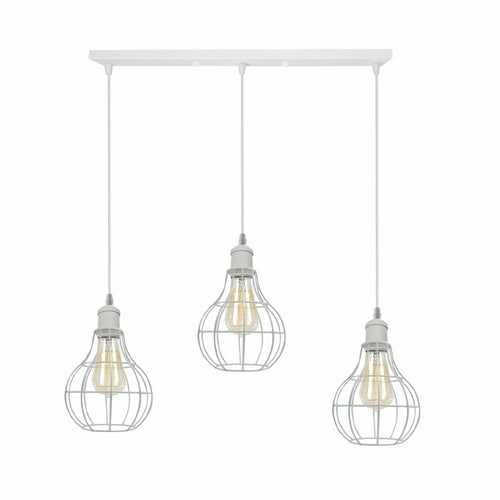 Driftline White Wire Cage Ceiling Lights