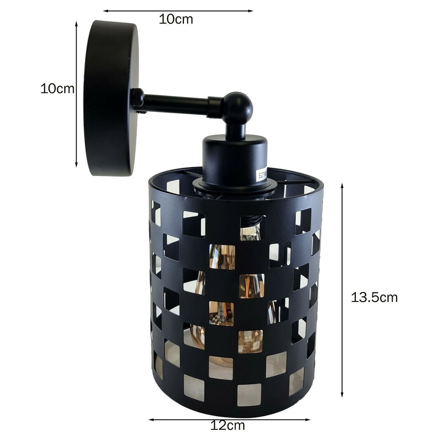 Modern Vintage Industrial Retro Wall Mounted Light Black Sconce