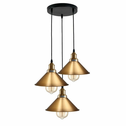 3 Pendant Light Fixture Brass Over the Kitchen Island