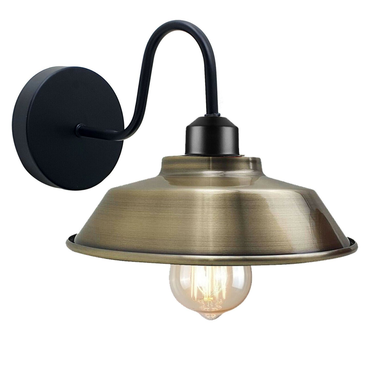 Retro Industrial Wall Lights Indoor E27 Indoor Sconce Metal Bowl Shape