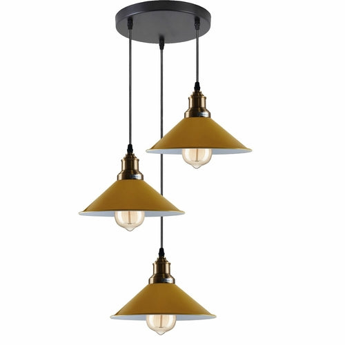 3 Pendant Light Fixture Brass Over the Kitchen Island