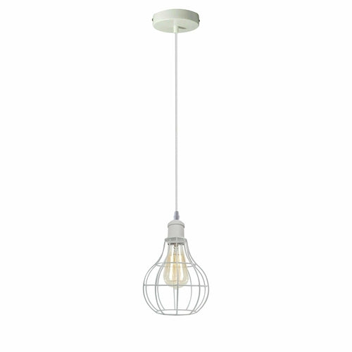 Driftline White Wire Cage Ceiling Lights