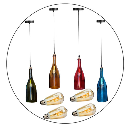 Vintage Retro Wine bottle Ceiling Pendant Light Lamp Shade Chandelier