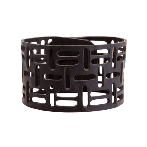 Sequence Geometric Recycled Rubber Cuff