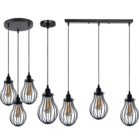Driftline Black Cage Pendant Light E27 Collection