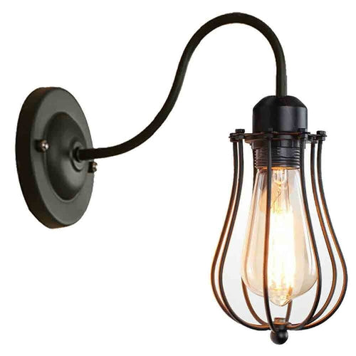 The Dock Light Collection Black Cage Wall Lights