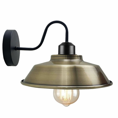 Retro Industrial Wall Lights Indoor E27 Indoor Sconce Metal Bowl Shape