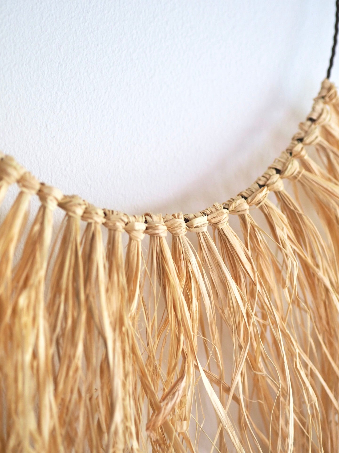 Boho Raffia Wreath | Raffia Wall Hanging