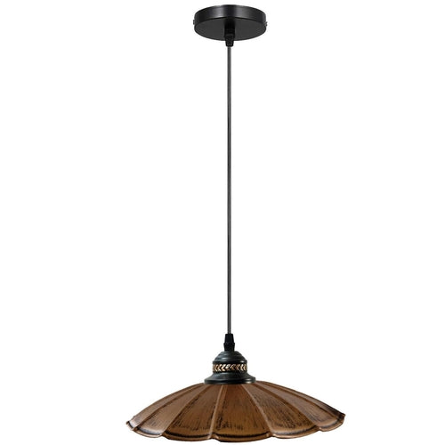 Wavy Shade Retro Metal Pendant Light