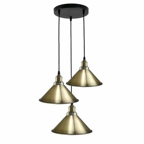 3 Pendant Light Fixture Brass Over the Kitchen Island